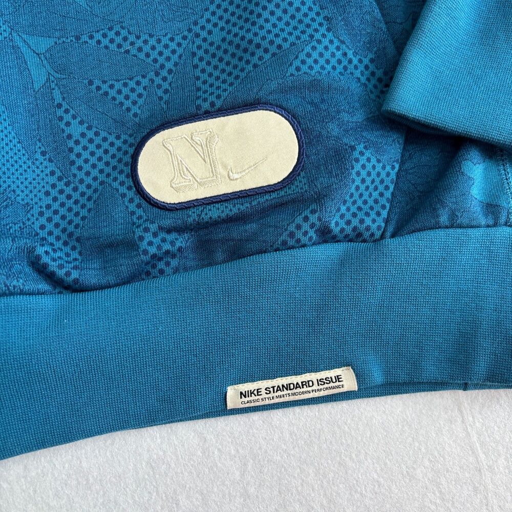 Nike Men's Dri-FIT Halftone Floratone Hoodie Mens Medium Blue Standard Issue NWT - Picture 4 of 12